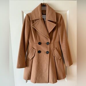 BCBGeneration Double-Breasted Tan Peacoat